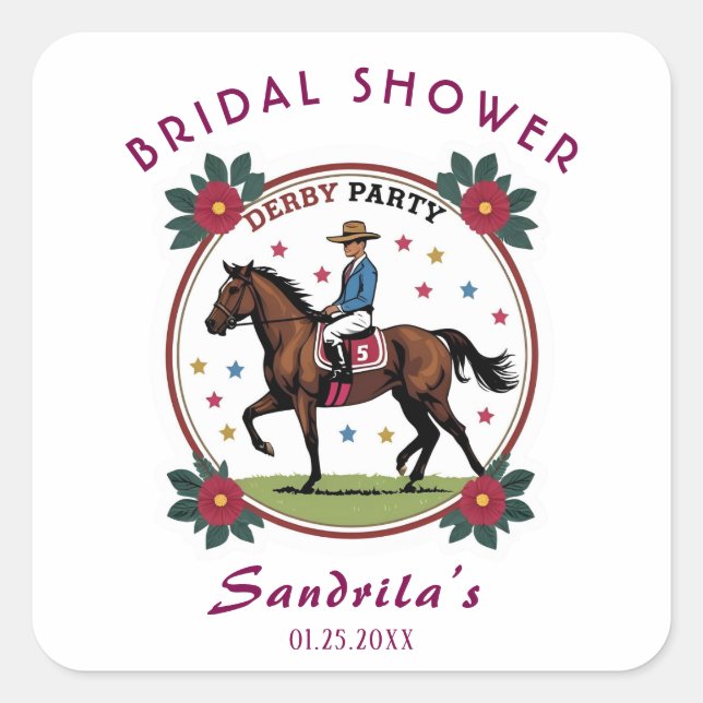 ADESIVO QUADRADO DERBY PARTY (Frente)