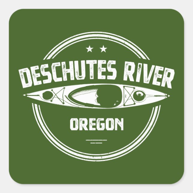 Adesivo Quadrado Deschutes River, Oregon (Frente)