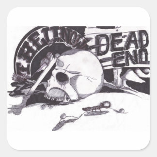 Adesivo Quadrado Desconhecido - Morto End Sticker