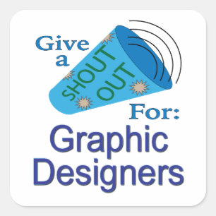 Adesivo Quadrado Descubra os designers gráficos