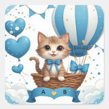 Desejos de Chás de Bebê do Gatinho Azul 🐱