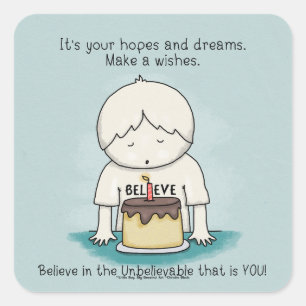 Adesivo Quadrado Desejos são esperanças e sonhos