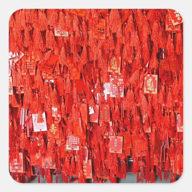 Adesivo Quadrado Desejos Vermelhos (Frente)