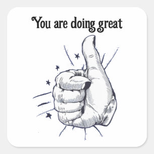 Adesivo Quadrado Desenha caneta para cima