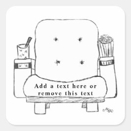 Adesivo Quadrado Desenho de Assentos do Cinema