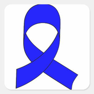 Adesivo Quadrado Desenho de Fita Azul