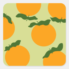 Adesivo Quadrado desenho de padrão laranja