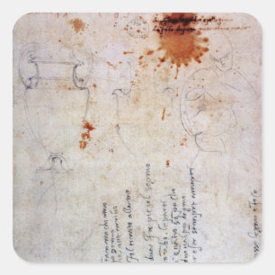 Adesivo Quadrado Desenho de uma urna e de uma figura com notas