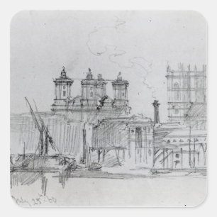 Adesivo Quadrado Desenho de Westminster, 1860