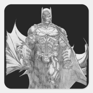 Adesivo Quadrado Desenho em Pé de Batman