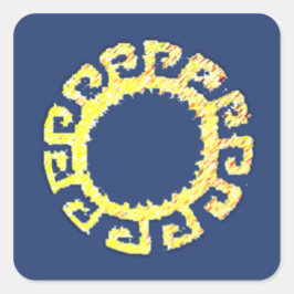 Adesivo Quadrado Desenho em sol