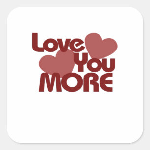 Adesivo Quadrado Desenho Mínimo Amar Você Mais