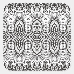 Adesivo Quadrado Desenho tribal inspirado
