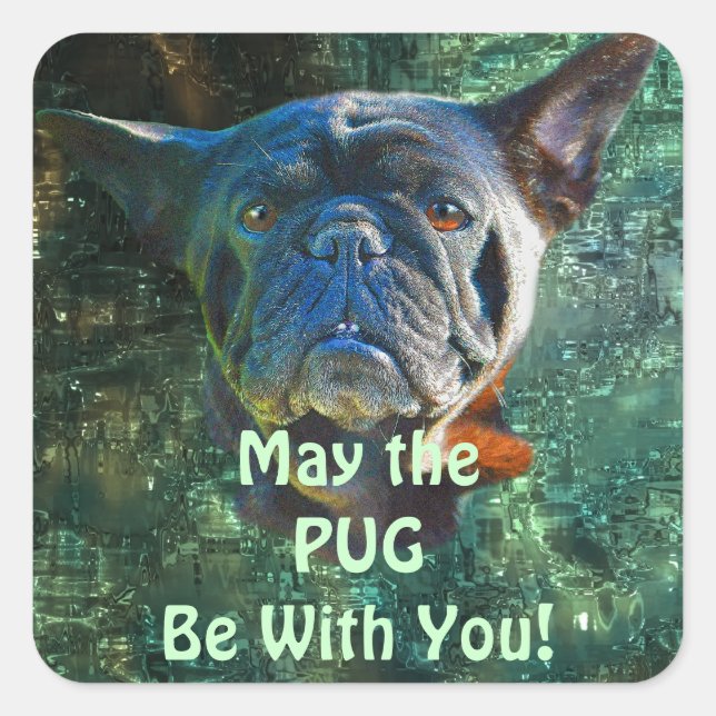 Adesivo Quadrado Desenhos de cães para amantes de animais de compan (Frente)