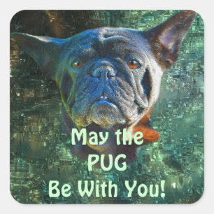 Adesivo Quadrado Desenhos de cães para amantes de animais de compan