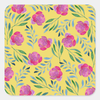 Adesivo Quadrado Desenhos de Flor fáceis