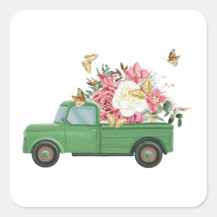 Adesivo Quadrado Desenhos de Sublimação de Flores