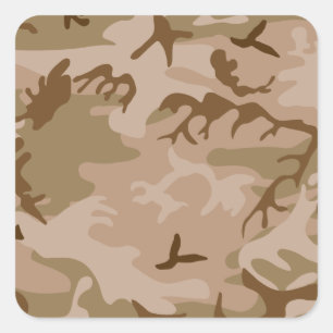 Adesivo Quadrado Desert Camo - Camouflage castanha