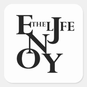 Adesivo Quadrado desfrute da vida