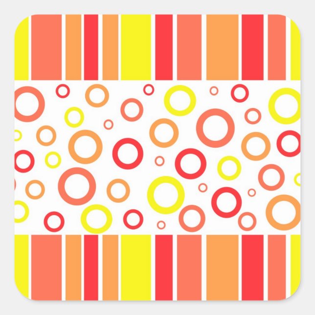 Adesivo Quadrado Design abstrato (Frente)