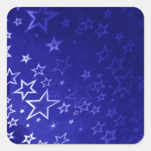 Adesivo Quadrado Design abstrato do fundo da estrela azul