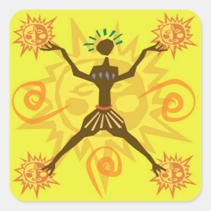 Adesivo Quadrado Design africano