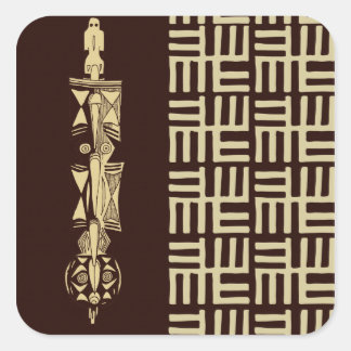 Adesivo Quadrado Design africano nº 1 @ Stylnic