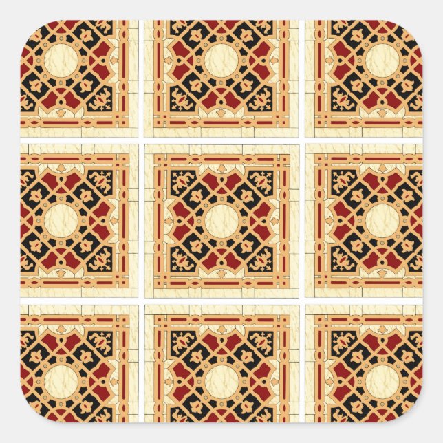 Adesivo Quadrado Design Árabe nº 9 em Emporio Moffa (Frente)