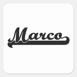 Adesivo Quadrado Design conhecido retro clássico de Marco