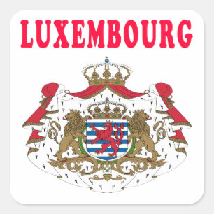 Adesivo Quadrado Design da brasão de Luxembourg