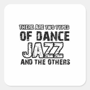 Adesivo Quadrado Design da dança do jazz