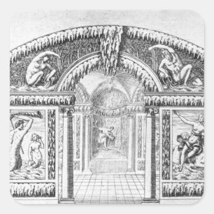 Adesivo Quadrado Design da gruta "dos jardins de Wilton", publis