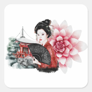 Adesivo Quadrado Design da Série Okinawa 36