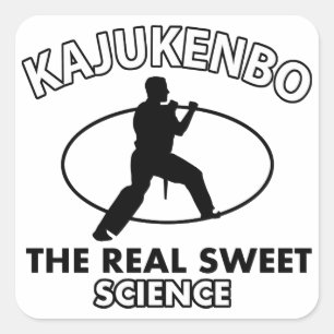 Adesivo Quadrado Design das artes marciais de Kajukenbo