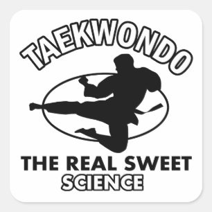 Adesivo Quadrado Design das artes marciais de Taekwondo