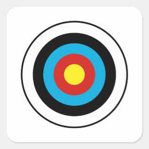 Adesivo Quadrado Design de Alvo Bullseye