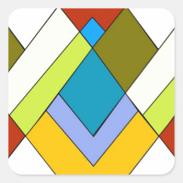 Adesivo Quadrado Design de Art Deco