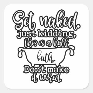 Adesivo Quadrado Design De Banheiro Engraçado Para Sua Decoração Do