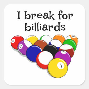 Adesivo Quadrado Design de Billiard Balls