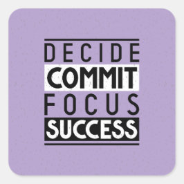 Adesivo Quadrado Design de Cotação Motivacional para Achievers