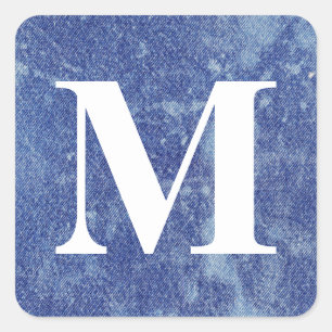 Adesivo Quadrado Design de Denim Lavado #12 @ Emporio Moffa