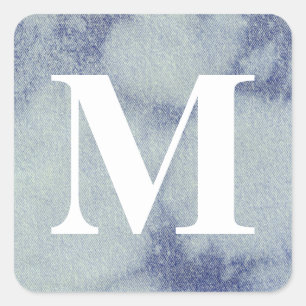 Adesivo Quadrado Design de Denim Lavado #1 @ Emporio Moffa