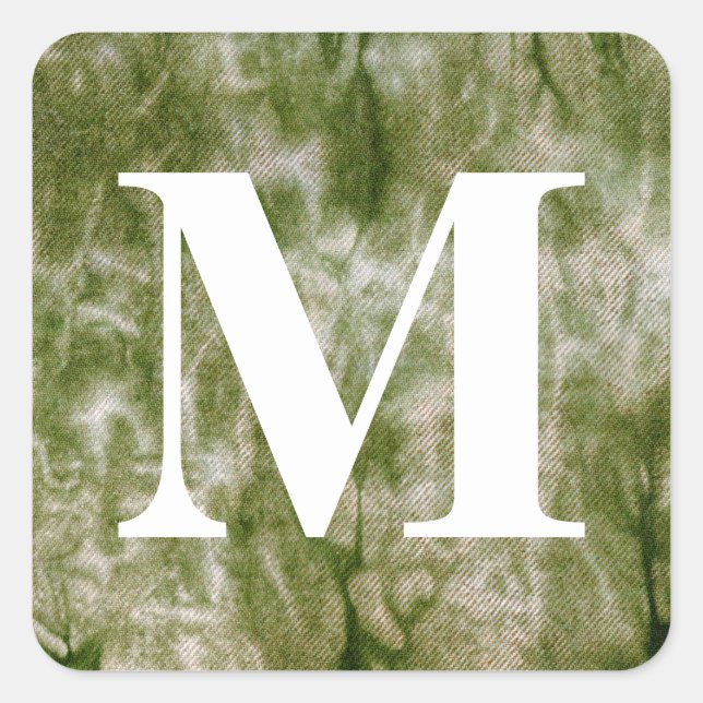 Adesivo Quadrado Design de Denim Lavado #3 @ Emporio Moffa (Frente)