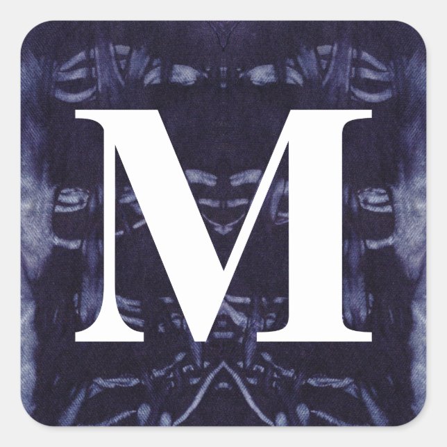 Adesivo Quadrado Design de Denim Lavado #8 @ Emporio Moffa (Frente)