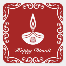 Adesivo Quadrado Design de Diwali decorativo personalizado