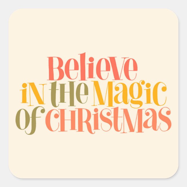 Adesivo Quadrado Design de estilo de vida lento (Frente)