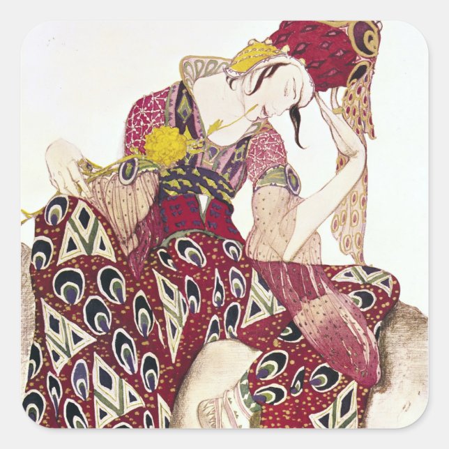 Adesivo Quadrado Design de fantasia para Nijinsky no balé 'La (Frente)