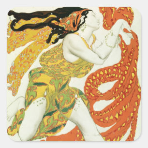 Adesivo Quadrado Design de fantasia para um bacchante em 'Narcisse'