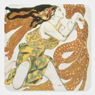 Adesivo Quadrado Design de fantasia para um bacchante em 'Narcisse'