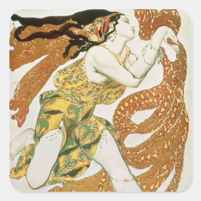 Adesivo Quadrado Design de fantasia para um bacchante em 'Narcisse' (Frente)